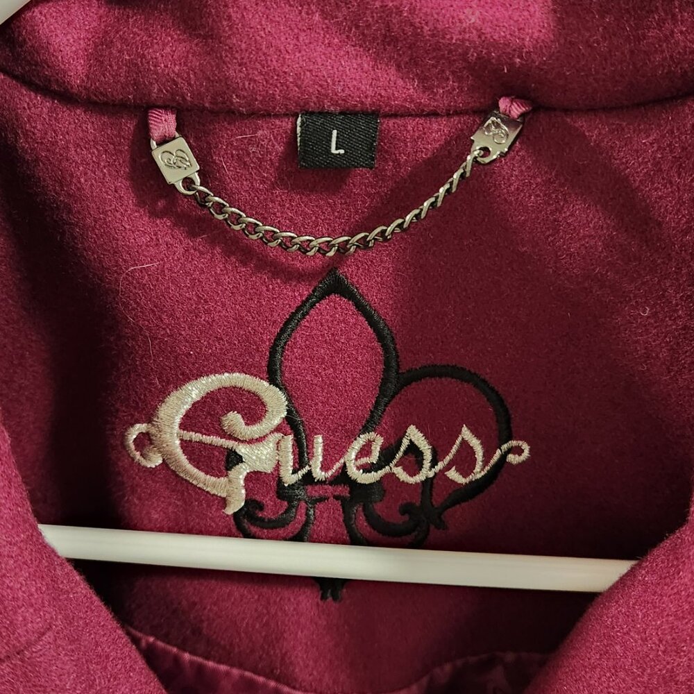 Women's Guess Wool Peacoat - Pink - L - Picture 3 of 6